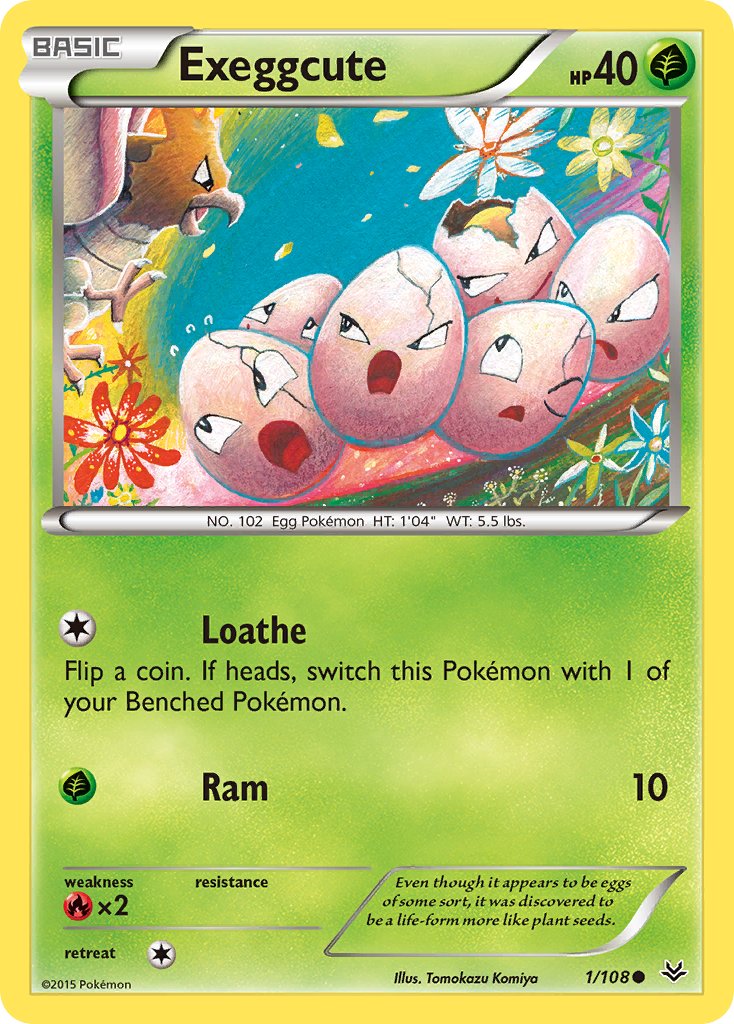 Roaring Skies Exeggcute Pokémon card
