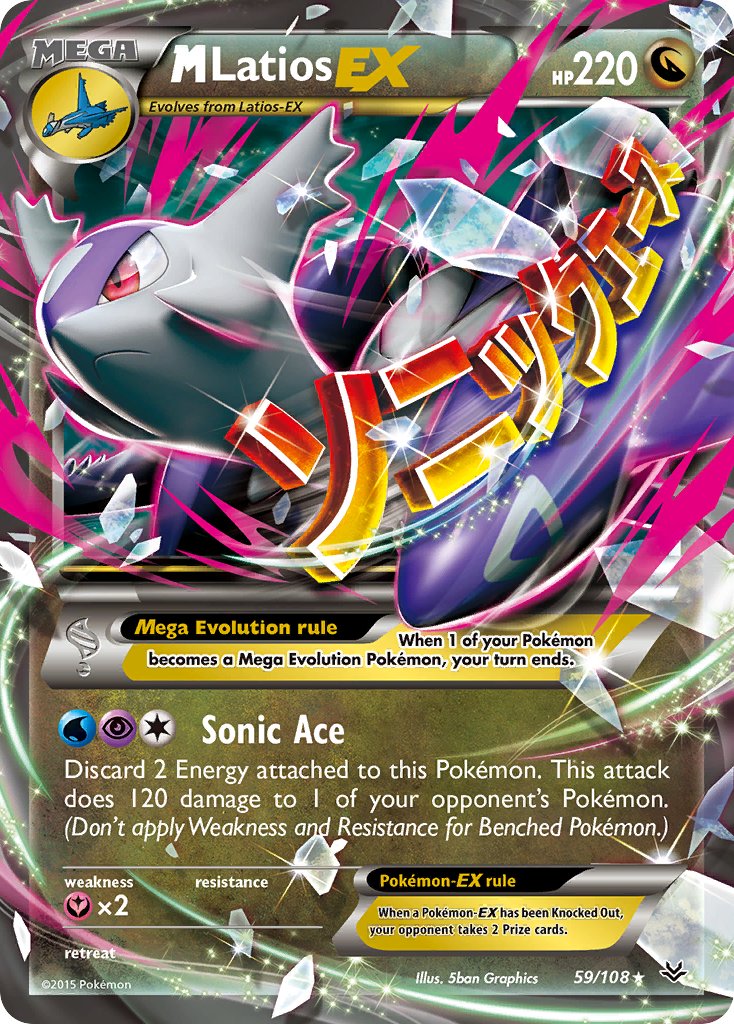 Roaring Skies M Latios EX Pokémon card