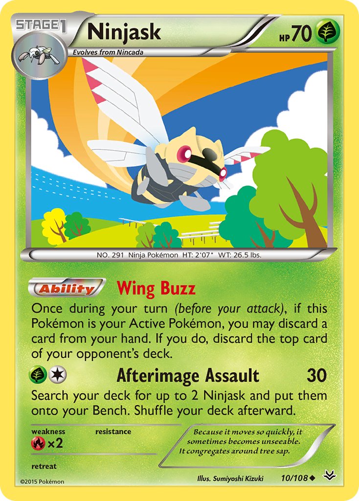 Roaring Skies Ninjask Pokémon card