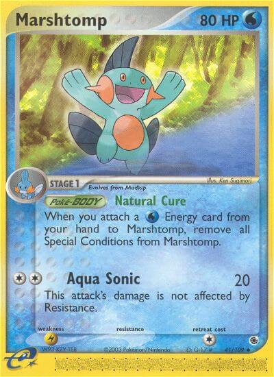 Ruby & Sapphire Marshtomp Pokémon card