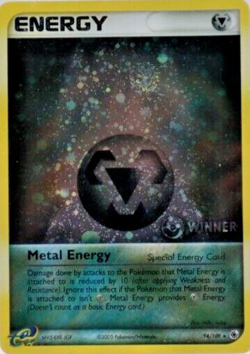 Ruby & Sapphire Metal Energy [Winner] Pokémon card