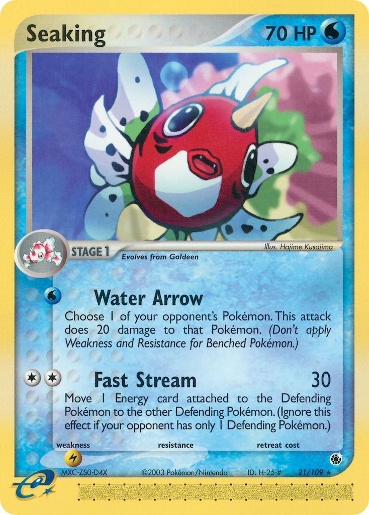 Ruby & Sapphire Seaking Pokémon card