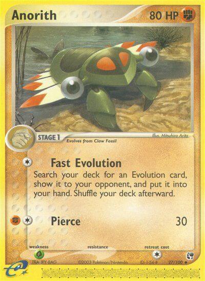 Sandstorm Anorith Pokémon card