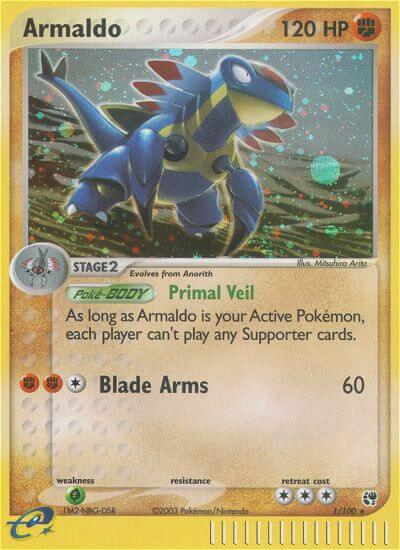 Sandstorm Armaldo [Prerelease] Pokémon card