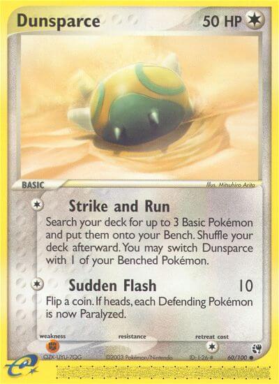 Sandstorm Dunsparce Pokémon card
