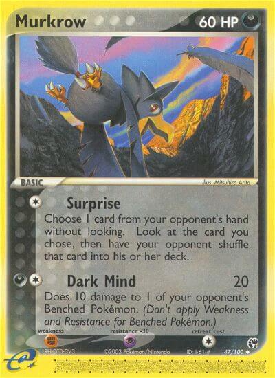 Sandstorm Murkrow Pokémon card