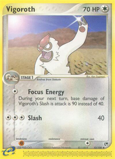 Sandstorm Vigoroth Pokémon card