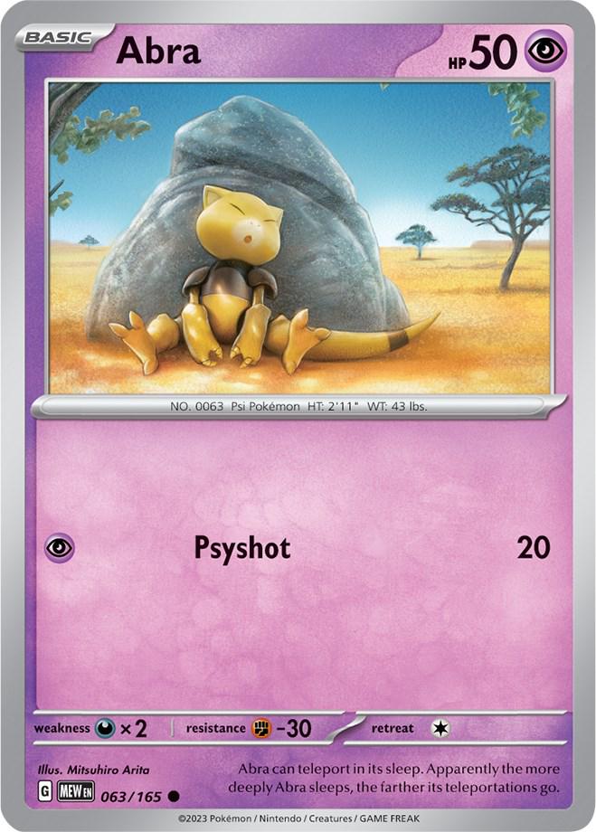 Scarlet & Violet 151 Abra Pokémon card