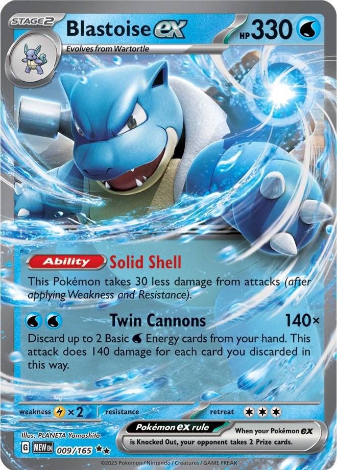 Scarlet & Violet 151 Blastoise ex Pokémon card