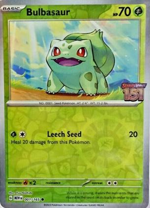 Scarlet & Violet 151 Bulbasaur [Stamped] Pokémon card