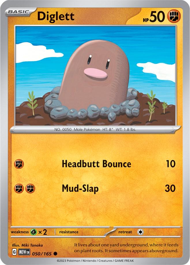 Scarlet & Violet 151 Diglett Pokémon card