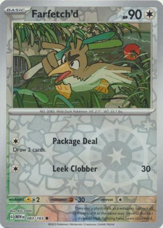 Scarlet & Violet 151 Farfetch'd [Reverse Holo] Pokémon card