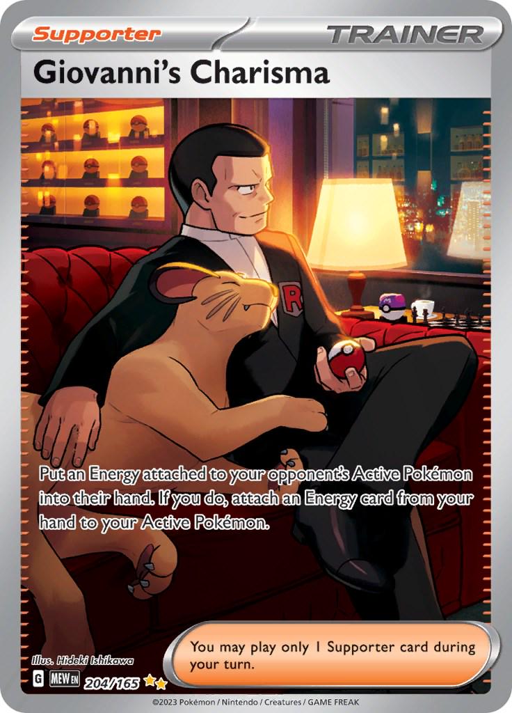 Scarlet & Violet 151 Giovanni's Charisma Pokémon card
