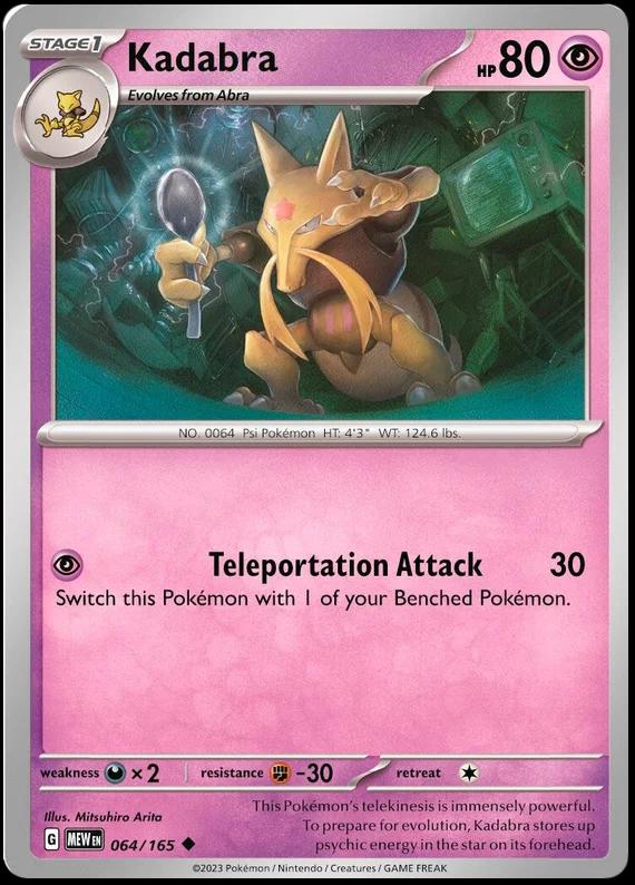 Scarlet & Violet 151 Kadabra [Cosmos-Holo] Pokémon card