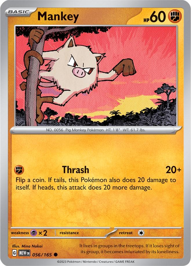 Scarlet & Violet 151 Mankey Pokémon card