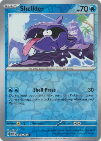 Scarlet & Violet 151 Shellder [Reverse Holo] Pokémon card