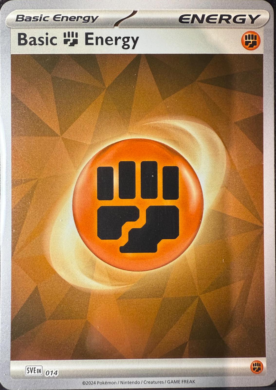 Scarlet & Violet Energy Basic Fighting Energy [Holo] Pokémon card