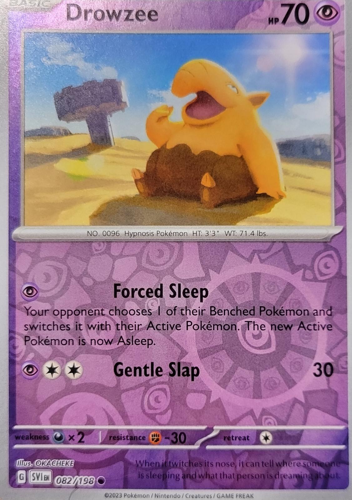 Scarlet & Violet Drowzee [Reverse Holo] Pokémon card