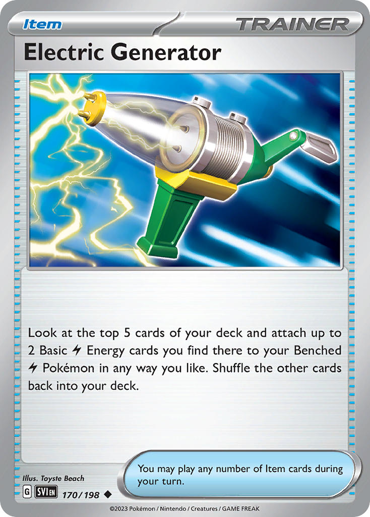 Scarlet & Violet Electric Generator Pokémon card