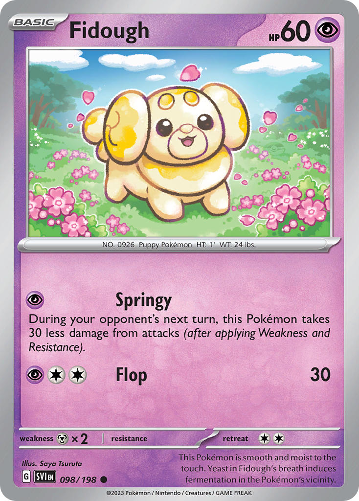 Scarlet & Violet Fidough Pokémon card