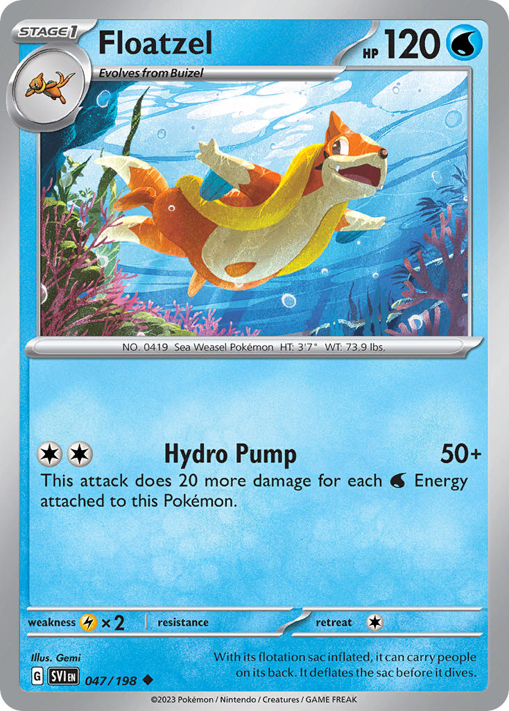 Scarlet & Violet Floatzel Pokémon card