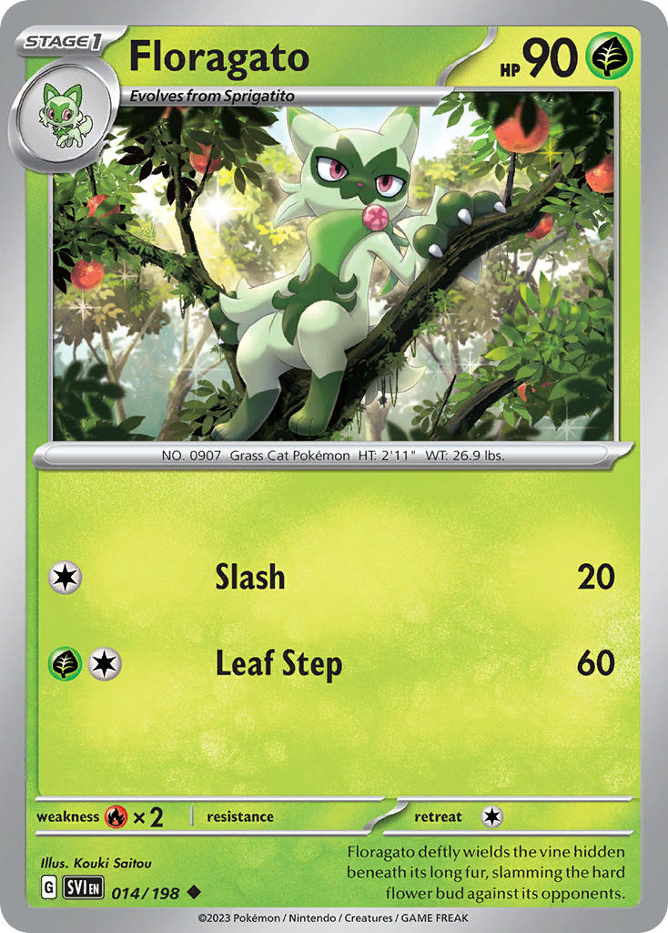 Scarlet & Violet Floragato Pokémon card