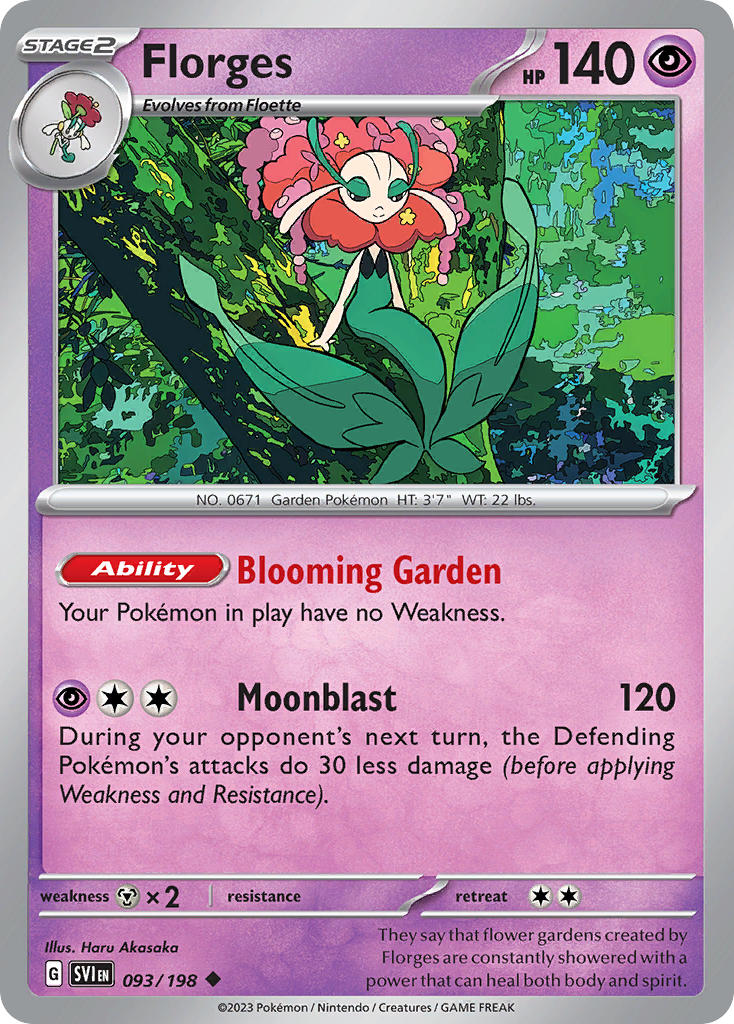 Scarlet & Violet Florges Pokémon card