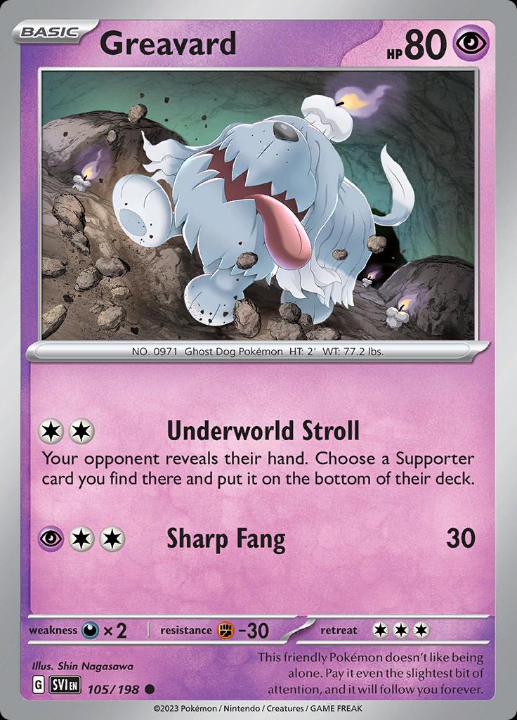 Scarlet & Violet Greavard [Holo] Pokémon card