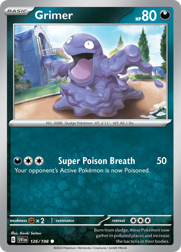 Scarlet & Violet Grimer Pokémon card