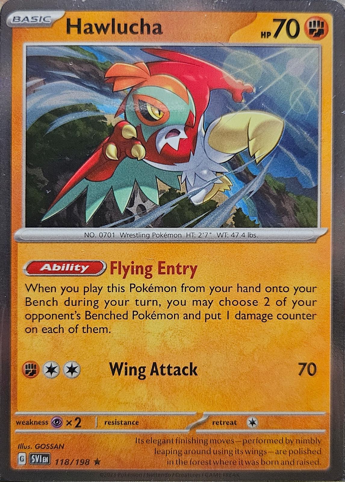 Scarlet & Violet Hawlucha [Holo] Pokémon card