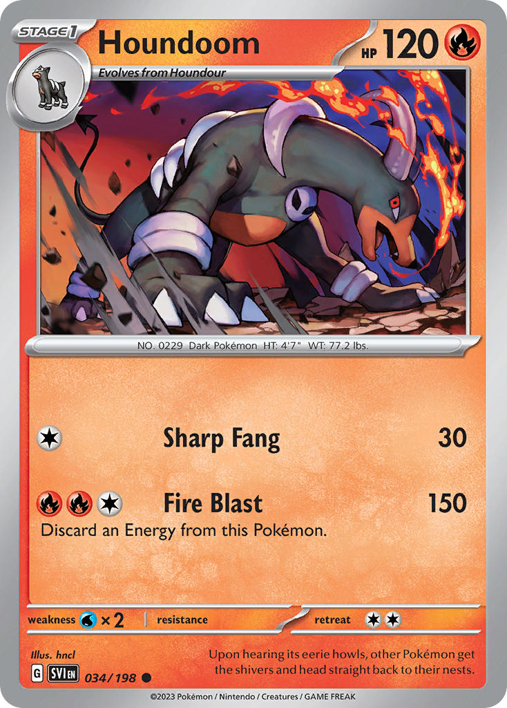 Scarlet & Violet Houndoom Pokémon card