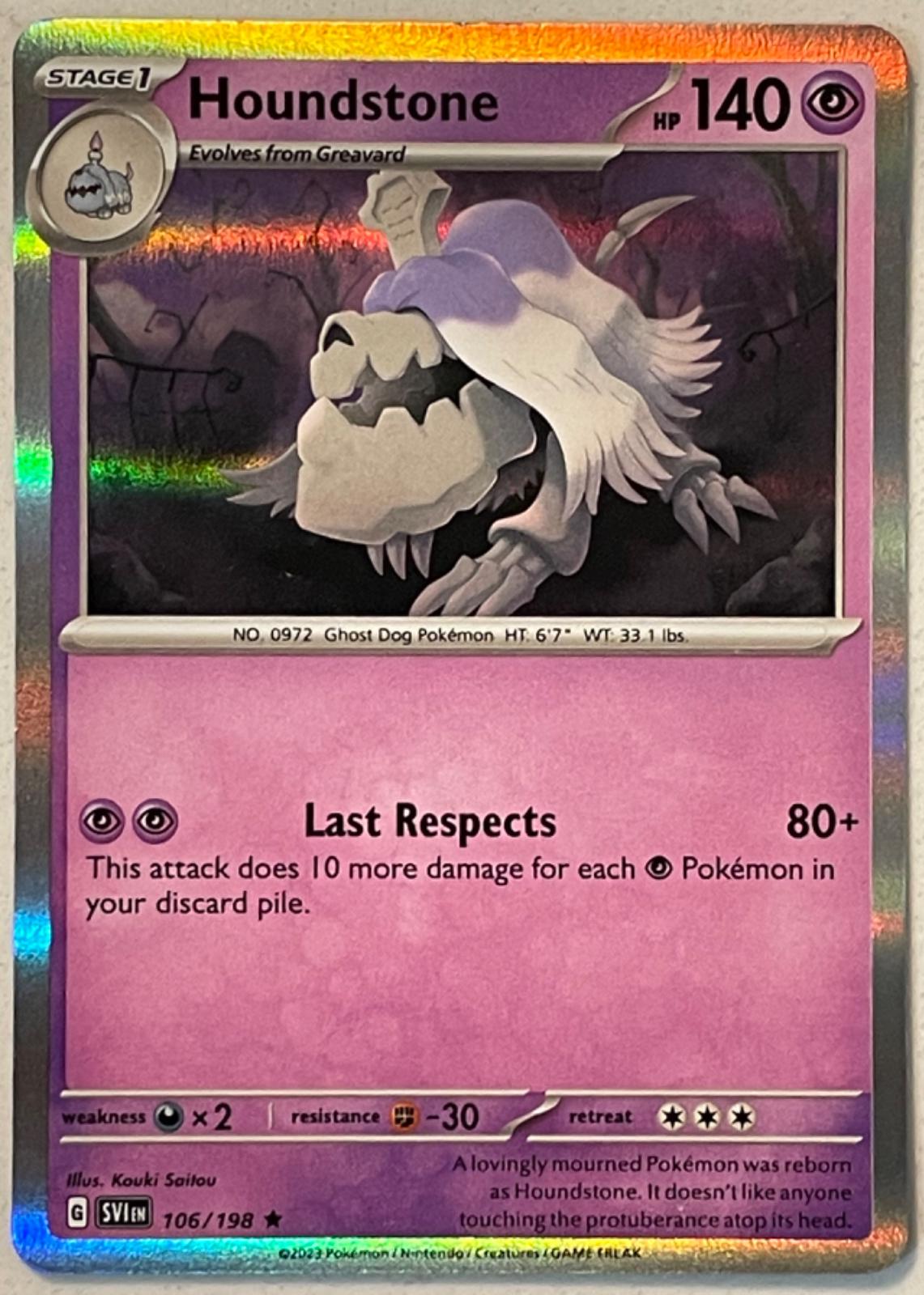 Scarlet & Violet Houndstone [Holo] Pokémon card