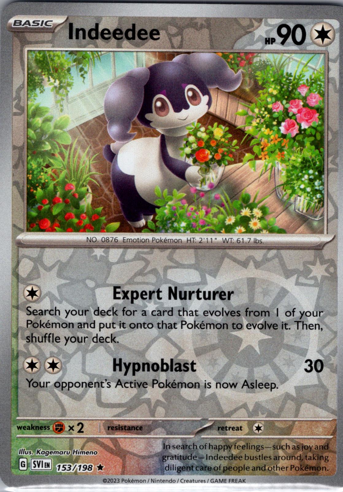 Scarlet & Violet Indeedee [Reverse Holo] Pokémon card