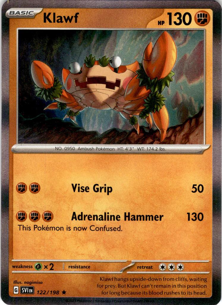 Scarlet & Violet Klawf [Holo] Pokémon card