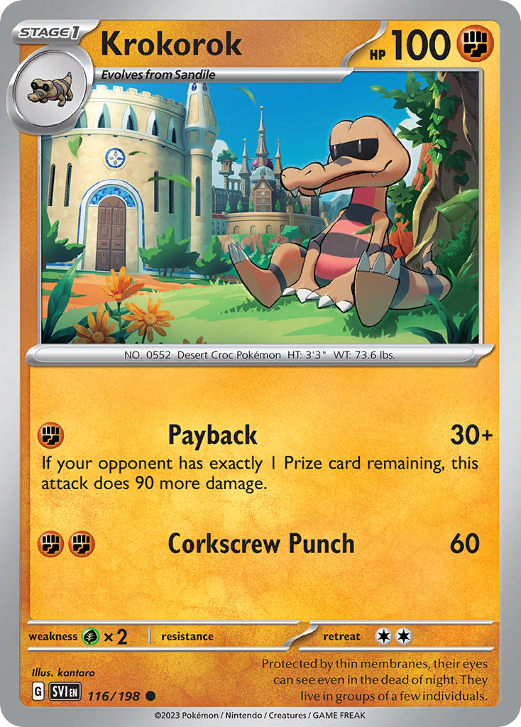 Scarlet & Violet Krokorok Pokémon card