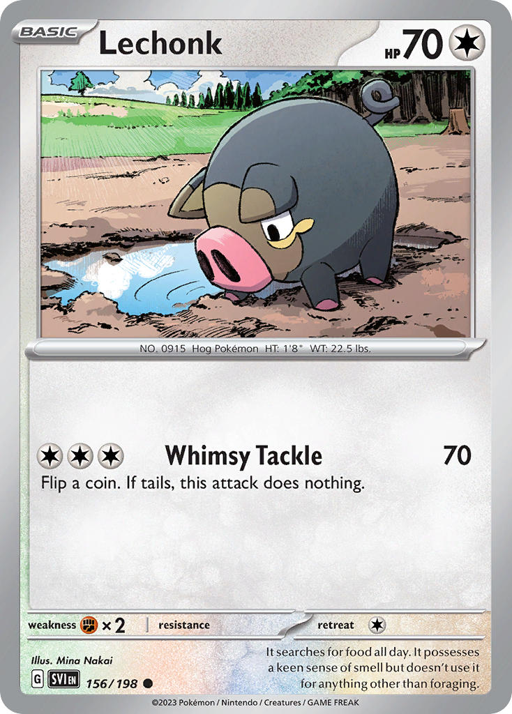 Scarlet & Violet Lechonk Pokémon card