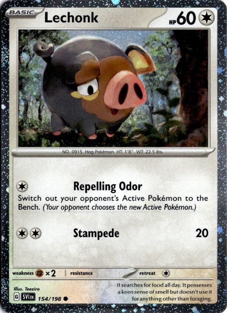 Scarlet & Violet Lechonk [Cosmo-Holo] Pokémon card