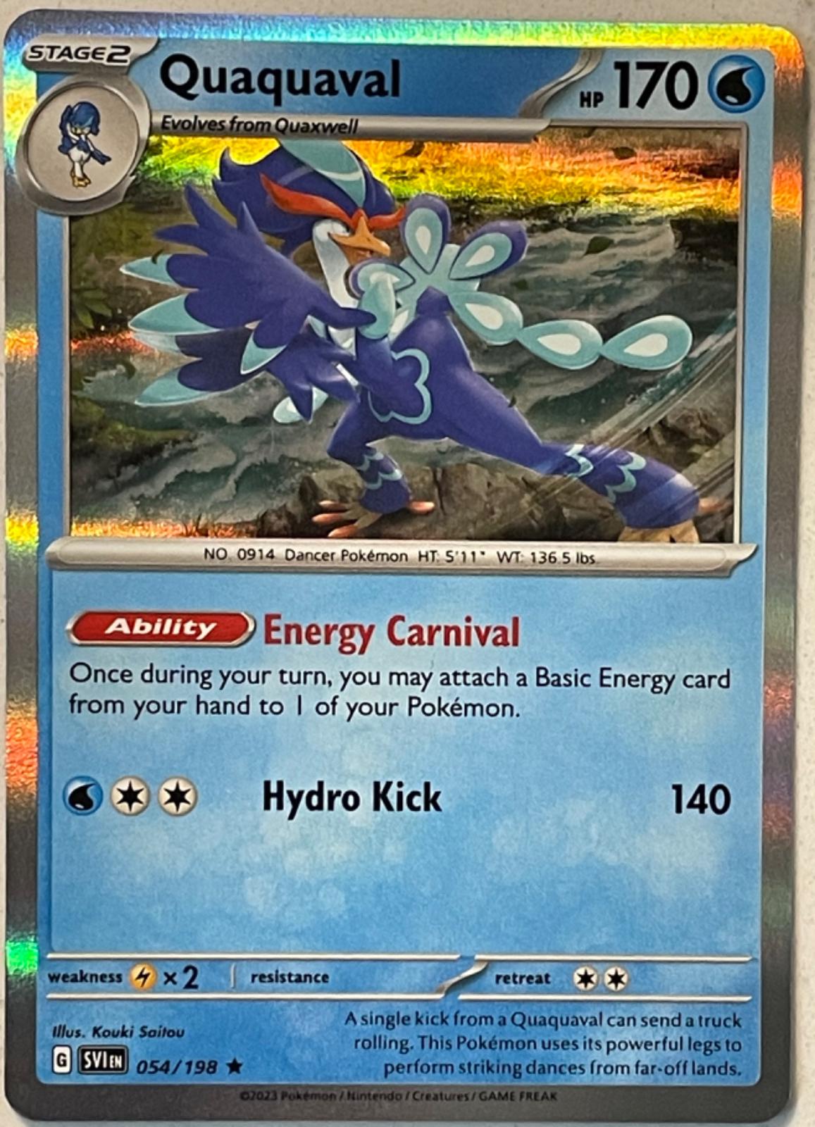 Scarlet & Violet Quaquaval [Holo] Pokémon card