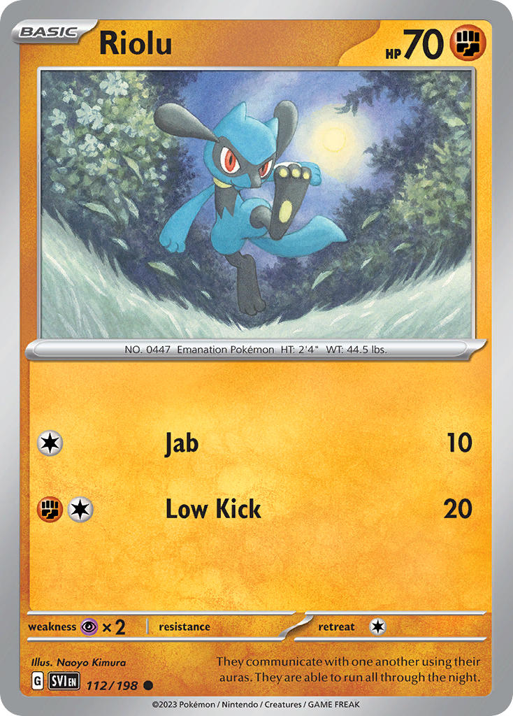 Scarlet & Violet Riolu Pokémon card