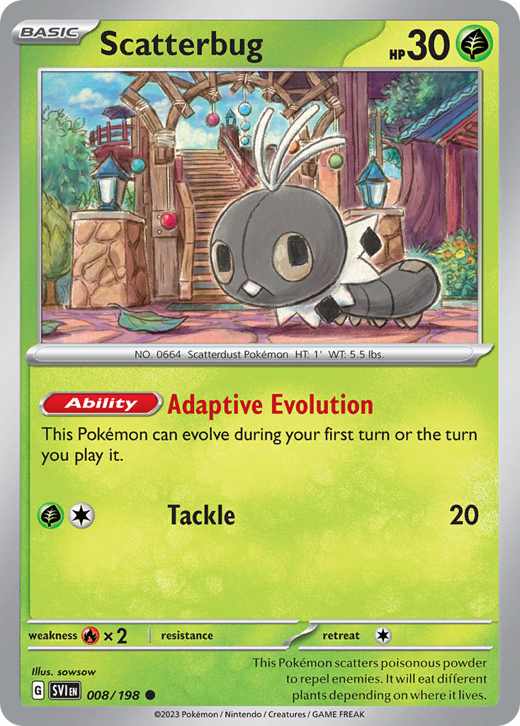 Scarlet & Violet Scatterbug Pokémon card
