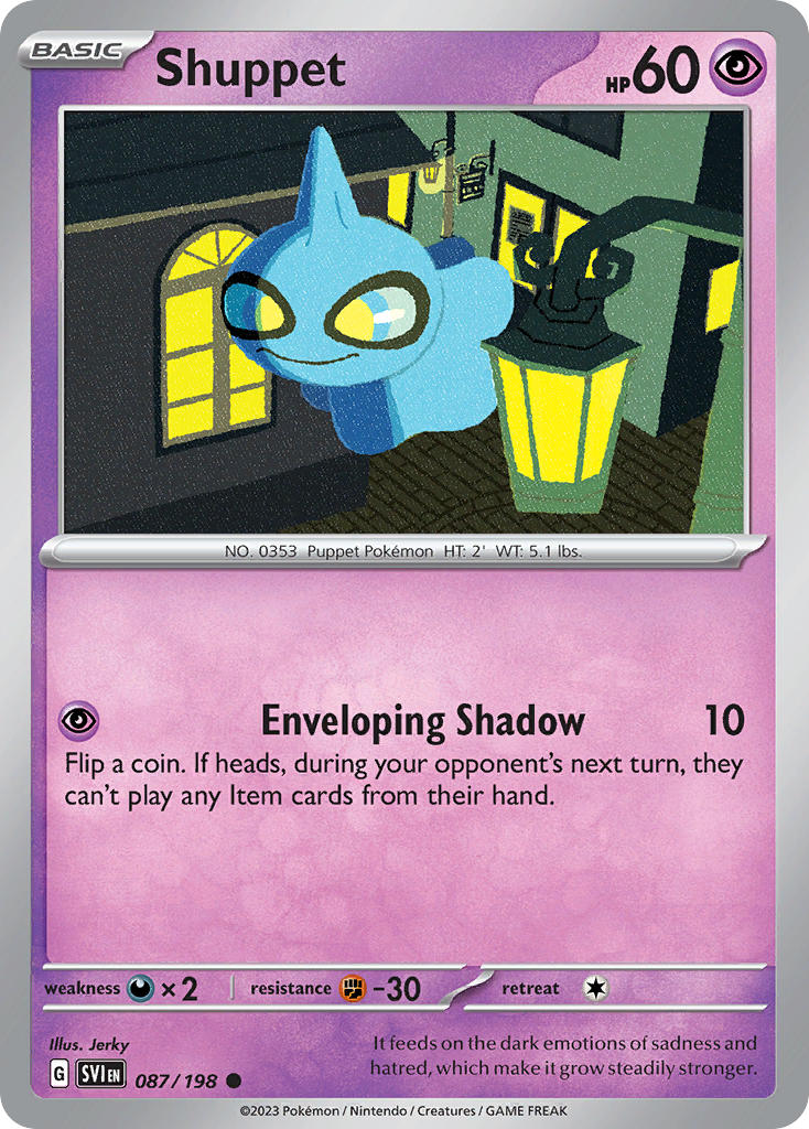 Scarlet & Violet Shuppet Pokémon card