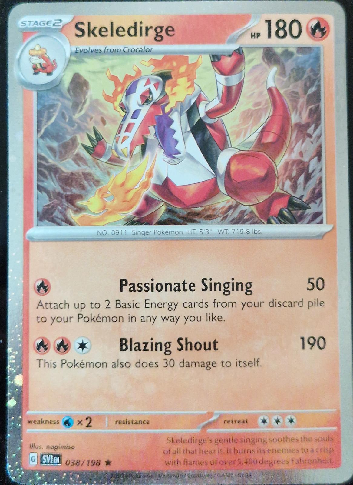 Scarlet & Violet Skeledirge [Cosmos-Holo] Pokémon card