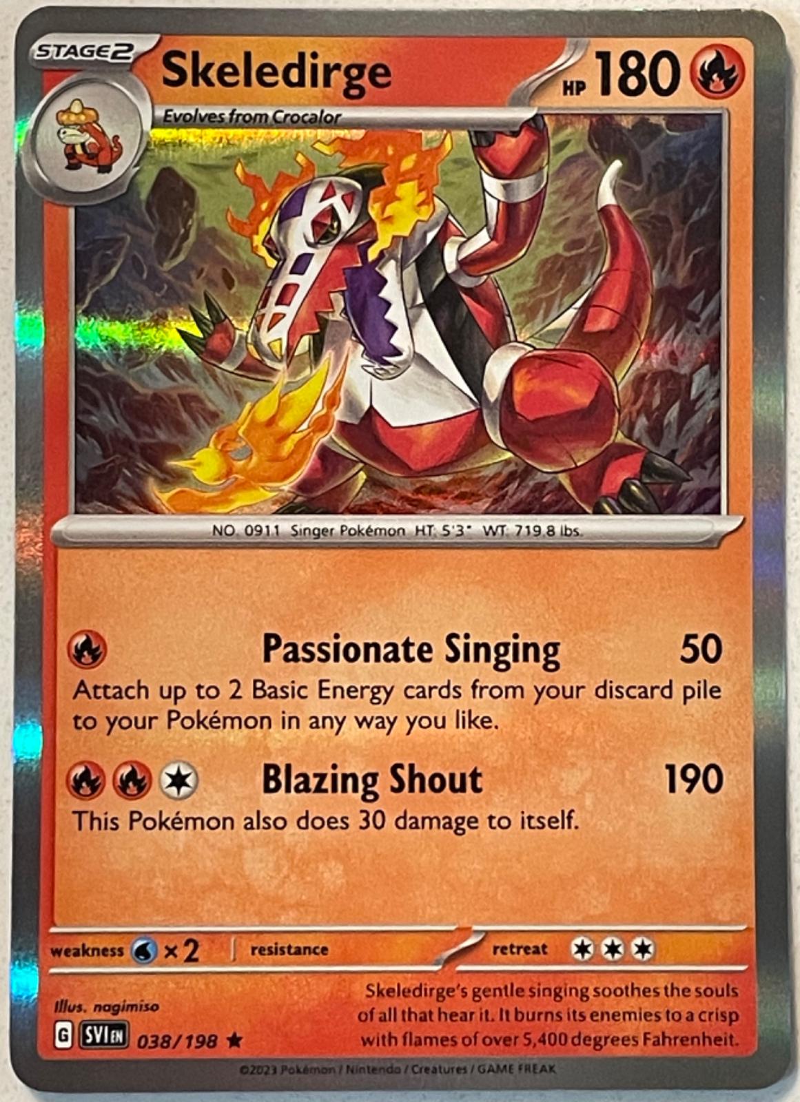 Scarlet & Violet Skeledirge [Holo] Pokémon card