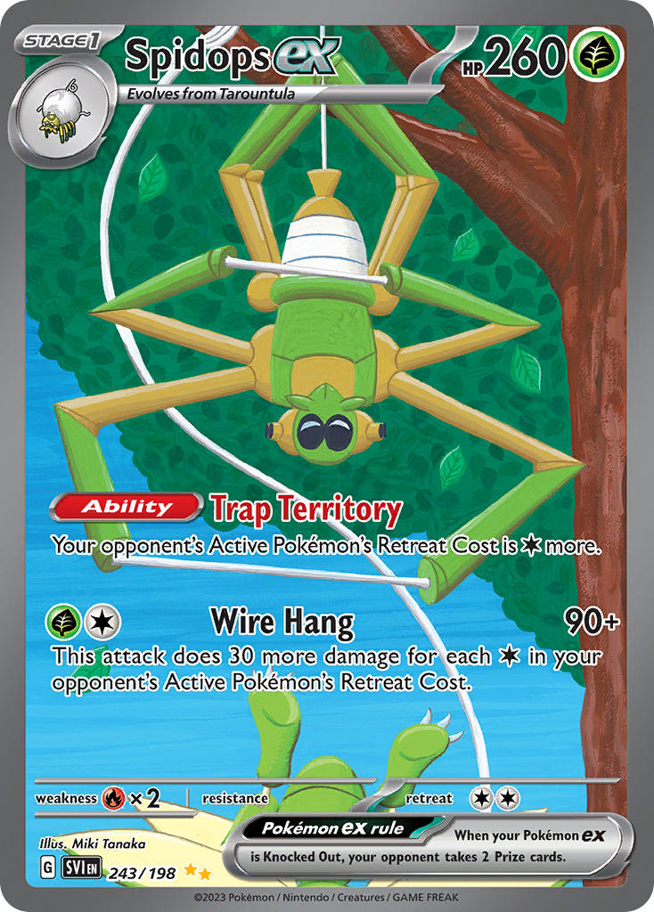 Scarlet & Violet Spidops ex Pokémon card