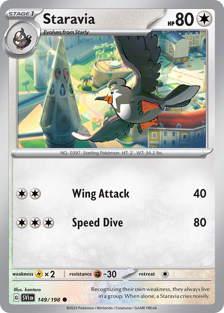 Scarlet & Violet Staravia Pokémon card