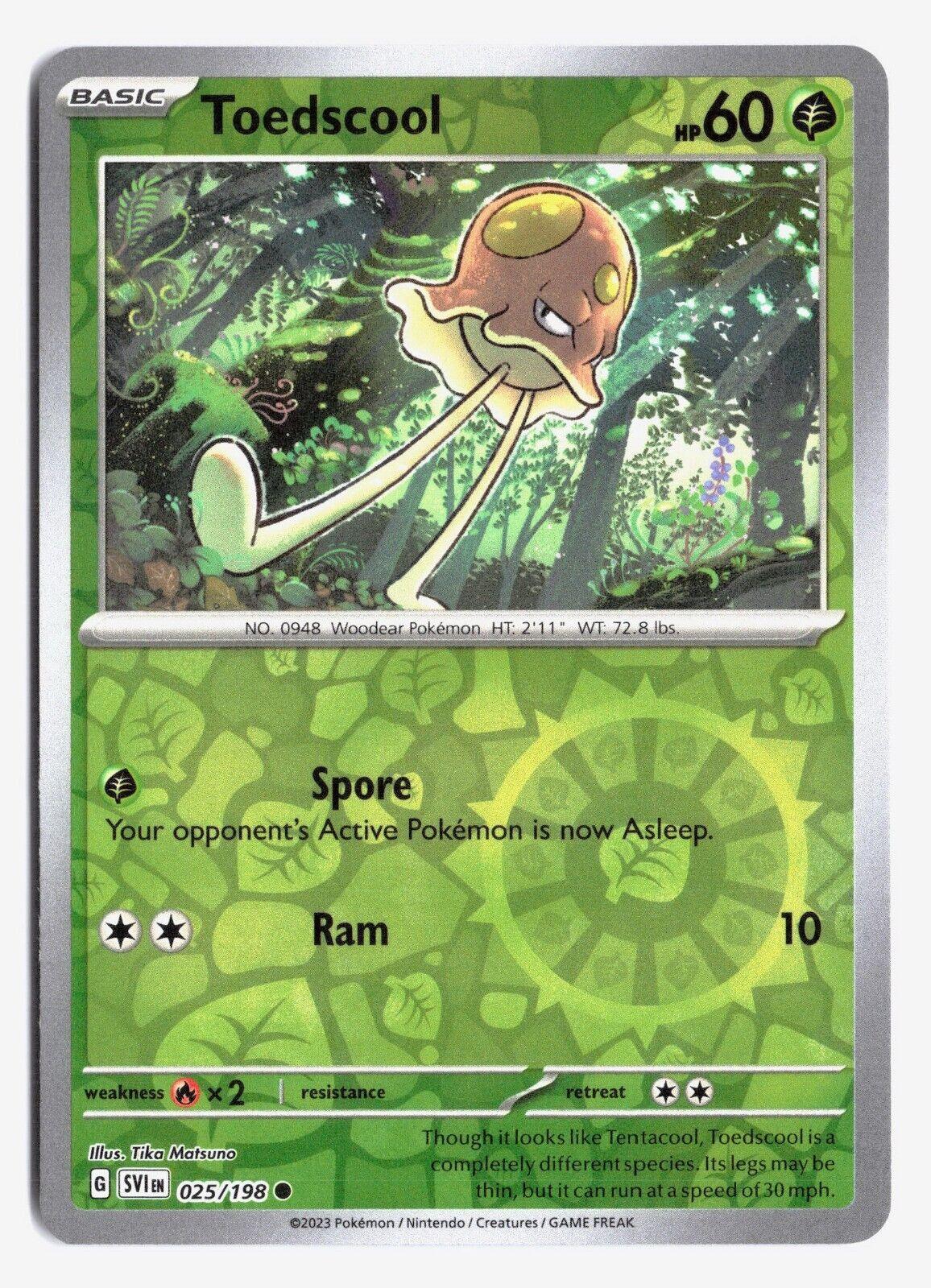 Scarlet & Violet Toedscool [Reverse Holo] Pokémon card