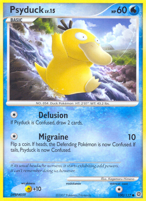 Secret Wonders Psyduck Pokémon card