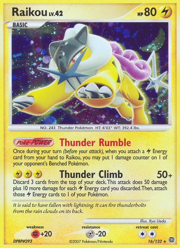 Secret Wonders Raikou Pokémon card