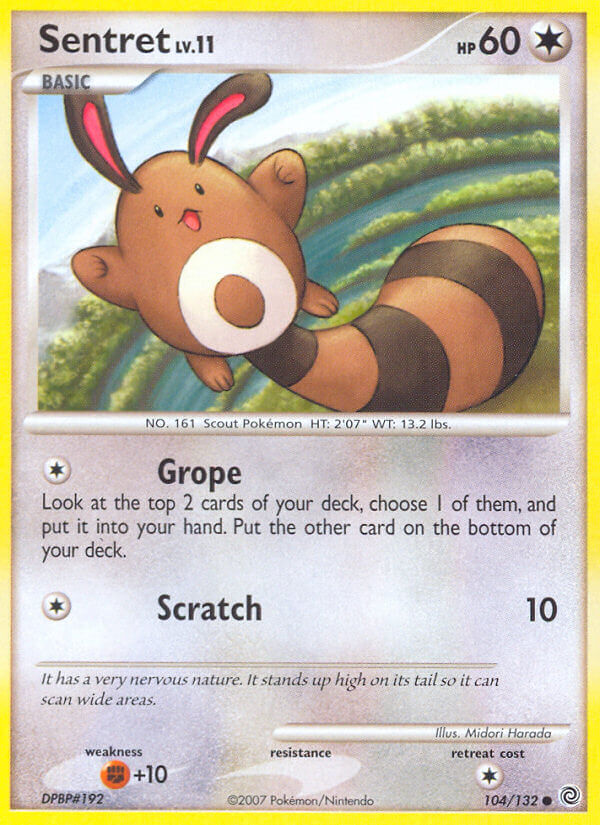 Secret Wonders Sentret Pokémon card