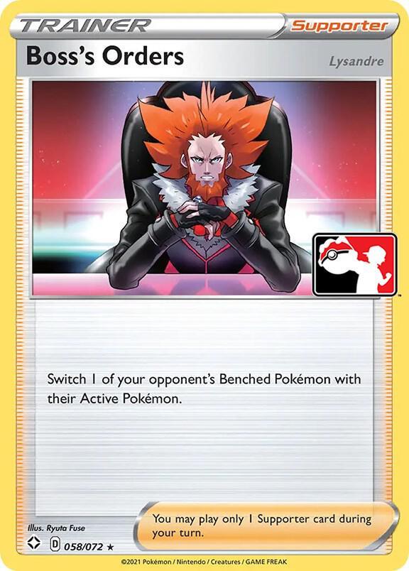 Shining Fates Boss's Orders [Prize-Pack] Pokémon card